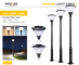 Support 220V Solar LED Garden Lights With 3m Pole For Landscape Pathway