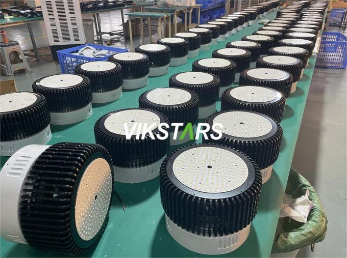 100W 150W 200W 250W Aluminum Fin LED High Bay Lights For Commercial Lighting With Reflector 9