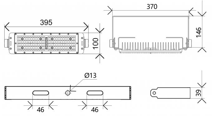Good Price 100W Module Flood Lights IP65 Waterproof High Stadium Mast Lighting Reflectors 13