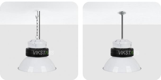 100W 150W 200W 250W Aluminum Fin LED High Bay Lights For Commercial Lighting With Reflector 4