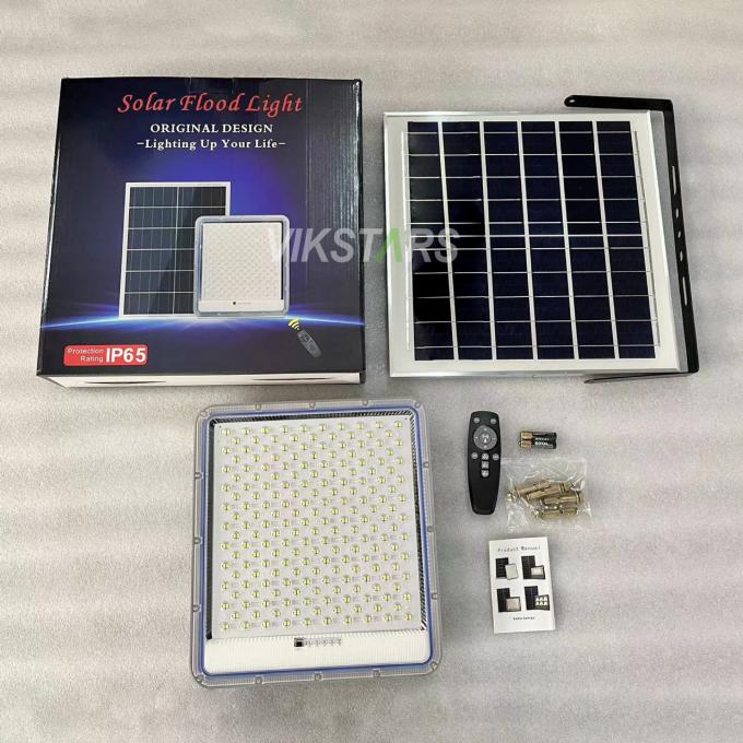 Aluminum Solar Flood Lights 100w 200w 300w 400w For Yard Villages Warehouse IP66 Waterproof 10