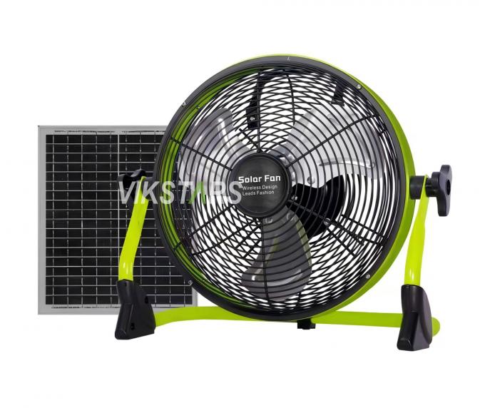 Outdoor Portable Fan Rechargeable Household Emergency 12 Inches 14 Inches Solar Floor Fan Quiet Solar Power Fan 12