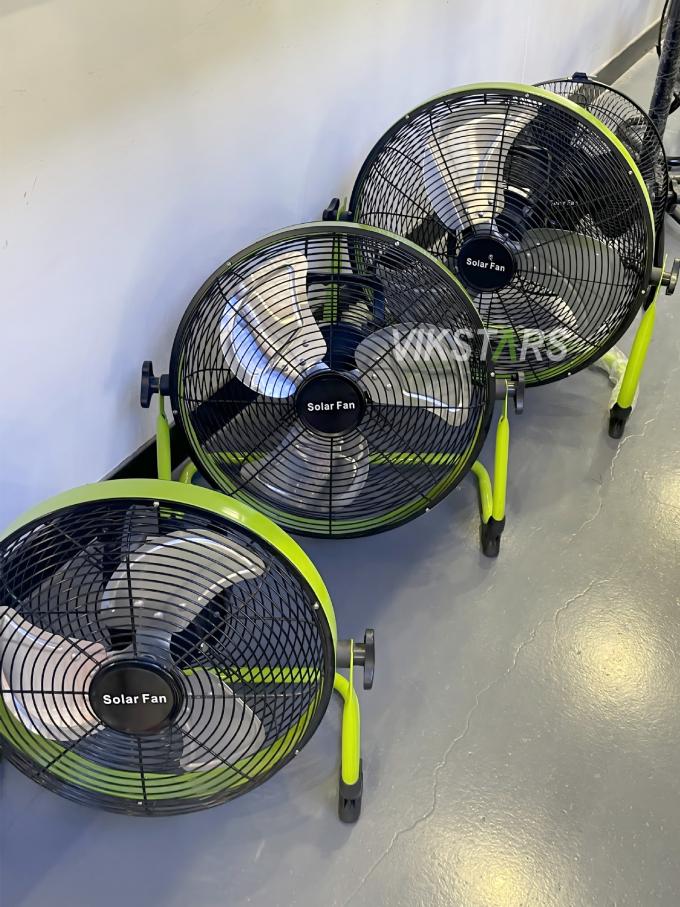 Outdoor Portable Fan Rechargeable Household Emergency 12 Inches 14 Inches Solar Floor Fan Quiet Solar Power Fan 13
