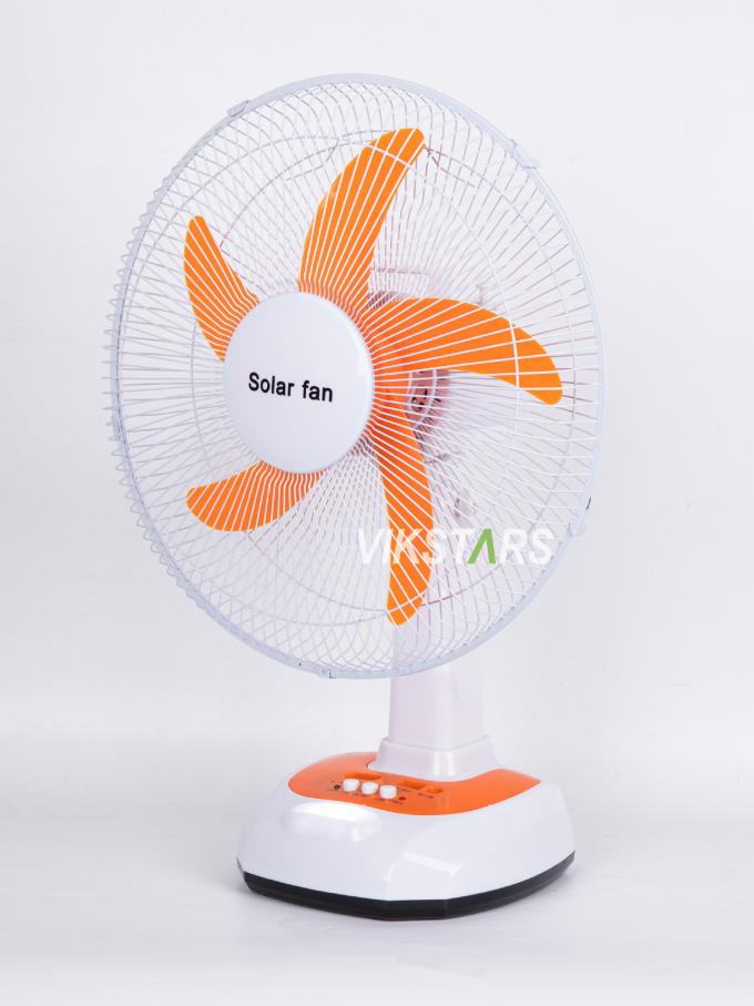 For Camping Emergency Solar Powered Table Fan 16 Inches Energy Saving With Bulbs 6