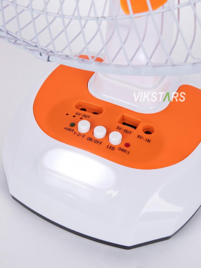 For Camping Emergency Solar Powered Table Fan 16 Inches Energy Saving With Bulbs 8