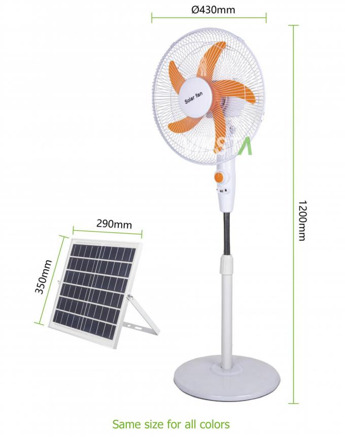 Solar Standing Fan 16inches Solar Energy Powerd For Camping Home Use 10