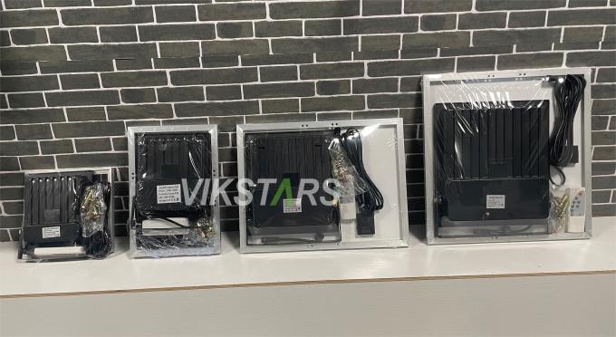 Cheapest Price ABS solar flood lights 30w 60w 100w 200w for yard garden park pathway 14