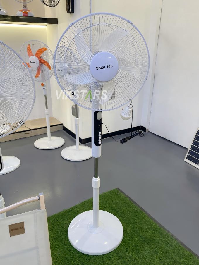 Solar Standing Fan 16 inches with Light Energy-saving For Outdoor Camping Fishing 16