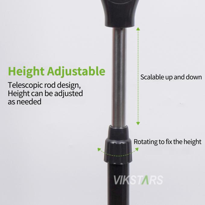 Hot Selling 5-blade 16-Inches Rechargeable Solar Standing Fan with LED Light with Panel and Battery Stand Floor Solar Fan 14