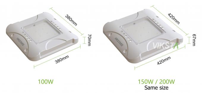 High Quality 135lm/w 100W 150W 200W LED Gas Station Lights Support SKD Lamp Kit Canopy Lights for Petrol Stations 4