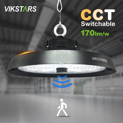 Buy 170lm/w High Lumen UFO High Bay Lights Support 3CCT With Motion Sensor Warehouse Industrial Lamps online manufacture