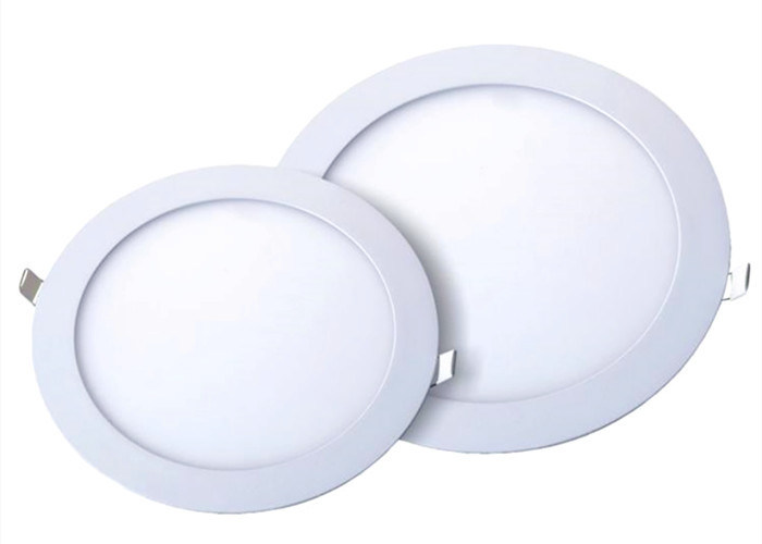 18W Flat Led Panel Light , Square Round / Warm Cool White Indoor Lighting