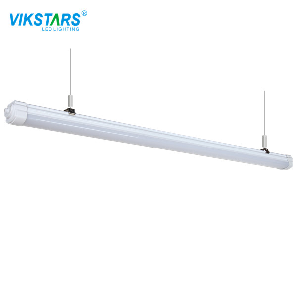 Gray 72W Tri Proof LED Light Batten Waterproof 180deg Beam Angle