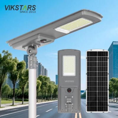 2025 Newest All in One Solar Street Lights Outdoor 300w 400w 500w Lamp for Road With Light Sensor Motion Sensor Solar Lamp